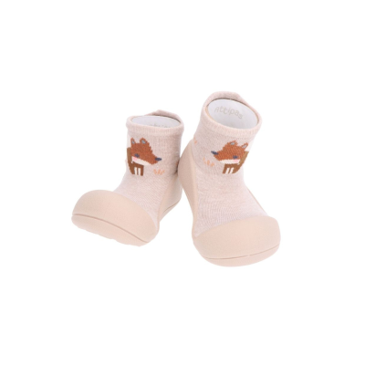 8809770866982Attipas Woodland Beige Fox Tamanho 21.5 | Sapato Bebé Barefoot