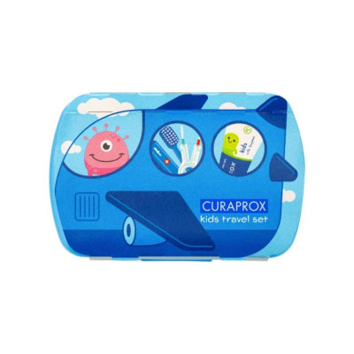 7572016 Curaprox Kit de Viagem Kids Azul (6-12 Anos) | Saúde Oral em Qualquer Lugar