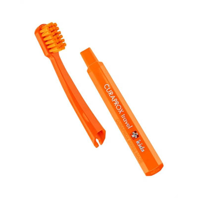 Curaprox Kit de Viagem Kids Laranja 6-12 Anos | Farmácia d'Arrábida