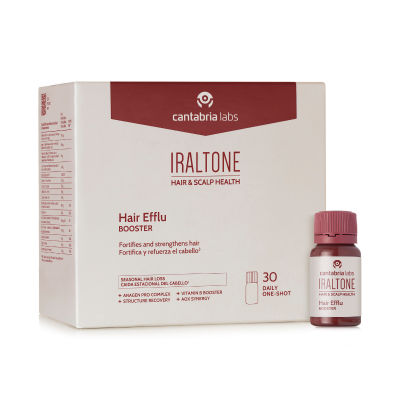 7554337 Iraltone Hair Efflu Booster 30 Frascos | Suplemento Queda de Cabelo Sazonal e Crescimento