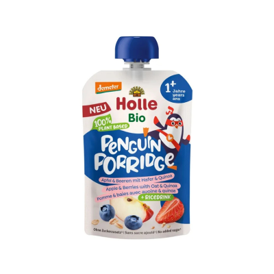 Holle Bio Puré Saqueta Penguin Porridge 110g +1 Ano  | Farmácia d'Arrábida