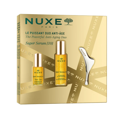 7587832 Nuxe Coffret Super Serum [10] 2025 | Duo Anti-Idade para Rosto e Olhos com Massajador