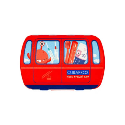 Curaprox Kit de Viagem Kids Vermelho 6-12 Anos | Farmácia d'Arrábida