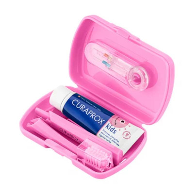 Curaprox Kit de Viagem Kids Rosa 6-12 Anos | Saúde Oral para Crianças