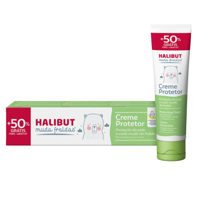 Halibut Muda Fraldas Creme 50% Grátis + 100g | Pack Prevenção de Assaduras para Bebé
