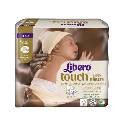 6748459 Libero Touch Pre-Mature Até 2,5Kg 24 Unidades | Fraldas para Bebés Prematuros