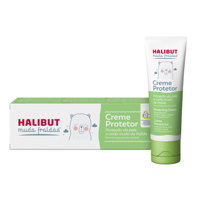 6260083 HALIBUT Muda Fraldas Creme Protetor 50g | Para Prevenir a Assadura da Fralda