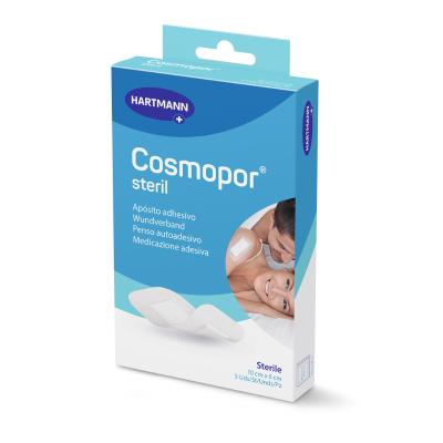 7004531 Cosmopor Steril Penso Pós-Operatório Estéril 10cmx6cm | 5 Pensos Superabsorventes