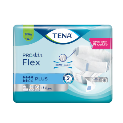6109512 TENA ProSkin Flex Plus S Fraldas com Cinto 30 Unidades | Incontinência Grave