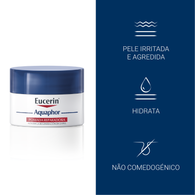 Eucerin Aquaphor Pomada Reparadora 3x7ml -20% na 3ª Uni. | Farmácia d'Arrábida