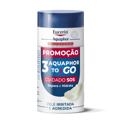 7562900 Eucerin Aquaphor Pomada Reparadora 3x7ml -20% na 3ª Uni. | Cuidado SOS para Pele Seca ou Gretada