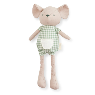 8424568315918 Saro Rato de Trapo Vichy Green "Spring Cottage" | Suave para Crianças