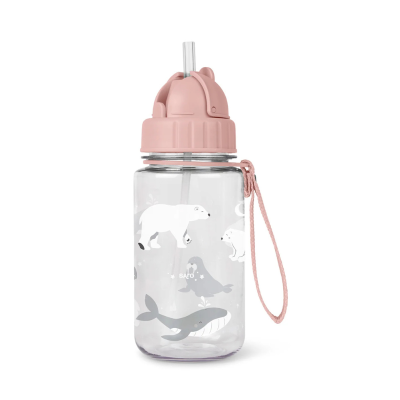 8424568740086 Saro Garrafa com Palhinha Rosa Artic | Sem BPA