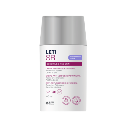 7545897 LETI SR Creme Anti-Vermelhidão Mineral SPF30 40ml | Pele com Tendência a Rosácea