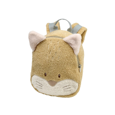 Nattou Mochila Infantil Raposa em Tecido Teddy | Fofa, Leve e Lavável