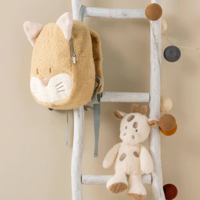 Nattou Mochila Infantil Raposa em Tecido Teddy | Farmácia d'Arrábida