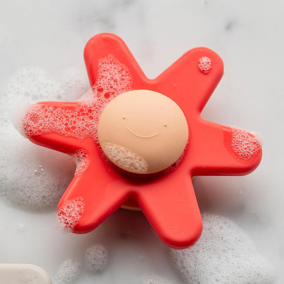 Nattou Spinner Silicone Flor Rosa com Ventosa | Farmácia d'Arrábida