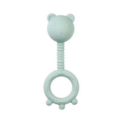 5414673874472 Nattou Mordedor e Roca Silicone Urso Verde | Brinquedo Para Bebé 2 em 1
