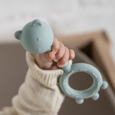 Nattou Mordedor e Roca Silicone Urso Verde | Farmácia d'Arrábida