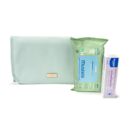 7563106 Mustela Bebé Kit Muda Fralda Menta | 60 Toalhitas + 1 Creme