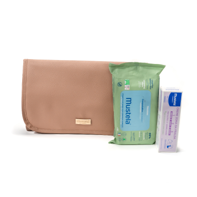 7563114 Mustela Bebé Kit Muda Fralda Mocca | 60 Toalhitas + 1 Creme