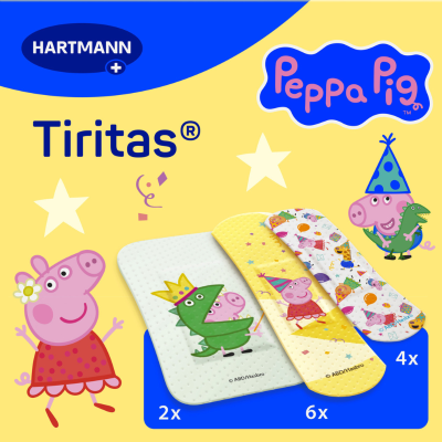 Tiritas Peppa Pig 12 Pensos Rápidos Infantis | Farmácia d'Arrábida