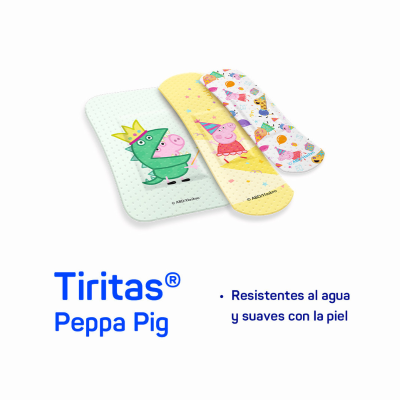 Tiritas Peppa Pig 12 Pensos Rápidos Infantis | Farmácia d'Arrábida