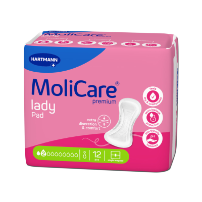 MoliCare Lady Pad 2 Drops – 12 Pensos Discretos Incontinência Feminina