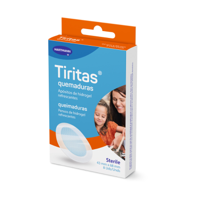 7552869 Tiritas Pensos Queimaduras - 8 Pensos Refrescantes de Hidrogel