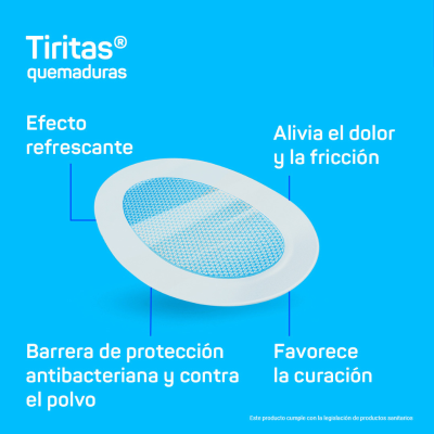 Tiritas Pensos Queimaduras 8 Pensos | Farmácia d'Arrábida
