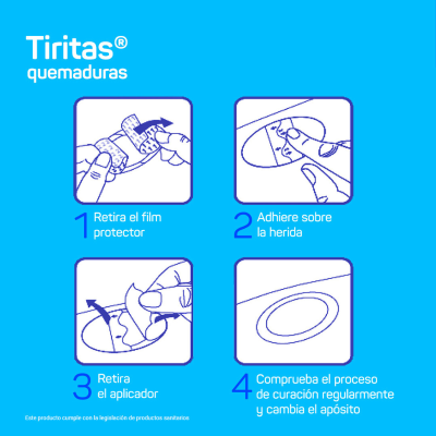 Tiritas Pensos Queimaduras 8 Pensos | Farmácia d'Arrábida