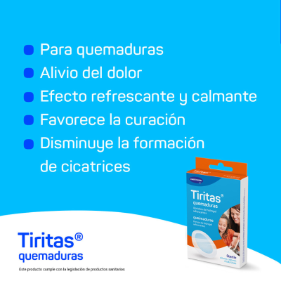 Tiritas Pensos Queimaduras 8 Pensos | Farmácia d'Arrábida