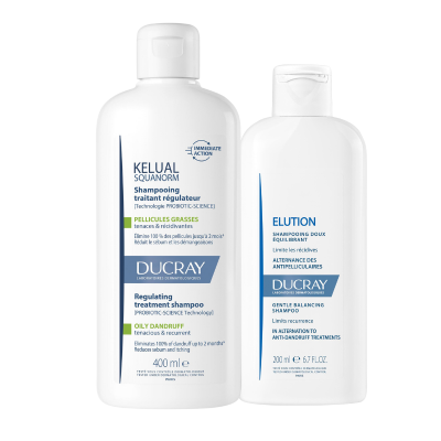 7555185 Ducray Pack Champô Kelual 400ml + Elution 200ml - Anticaspa Caspa Oleosa