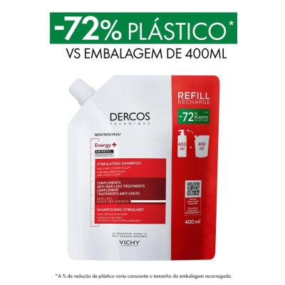 Dercos Champô Estimulante Refill 400ml  | Farmácia d'Arrábida