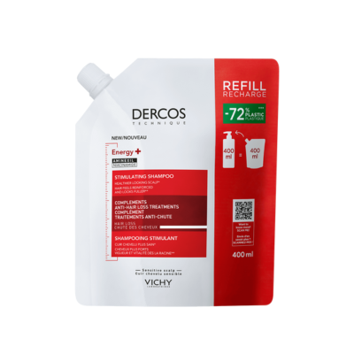 7542662 Dercos Champô Estimulante Refill 400ml – Recarga Antiqueda