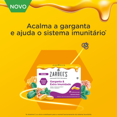 Zarbee’s Garganta & Imunidade Extra 24 Pastilhas | Farmácia d'Arrábida