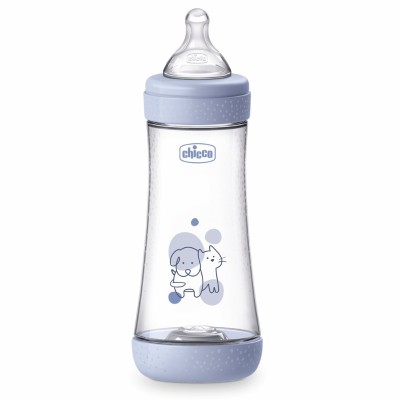 7541524 Chicco Biberão Perfect 5 300ml Azul | Fluxo Rápido +4M