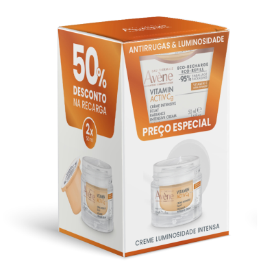 7543892 Avène Pack Vitamin Activ Cg Creme 50ml + 50% Desc. Recarga | Luminosidade e Antimanchas