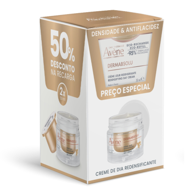 7543876 Avène Pack Dermabsolu Creme Redensificante 50ml + 50% Desc. Recarga | Redefine o Triângulo da Juventude