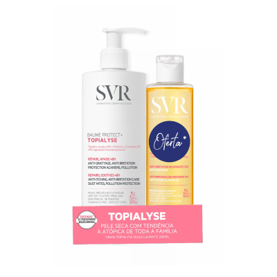 7583823 SVR Pack Topialyse Baume Protect+ + Óleo Lavante | Cuidado Completo Pele Atópica
