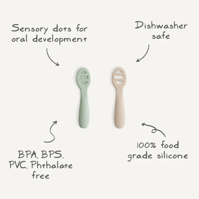Mushie Colheres Primeira Papa Cor Tradewinds/Shift Sand | Farmácia d'Arrábida