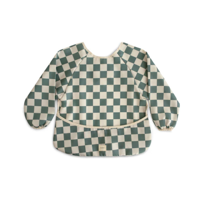 0840355800470 Mushie Babete Manga Comprida Olive Check 6-24 Meses | Resistente à Água
