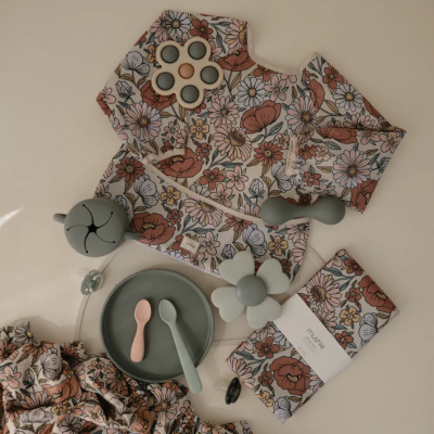 Mushie Babete Manga Comprida Retro Flowers 6-24M | Farmácia d'Arrábida