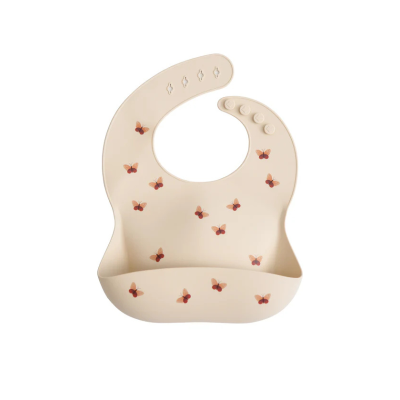 0810052468266 Mushie Babete Silicone Butterflies +6Meses | Ajustável e Fácil de Limpar