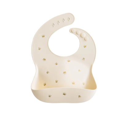 0810052467702 Mushie Babete Silicone Crowns +6Meses | Padrão Coroas - Ajustável e Fácil de Limpar