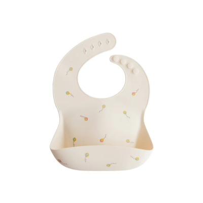 0840355802054 Mushie Babete Silicone Kites +6Meses | Padrão Papagaios - Ajustável e Fácil de Limpar