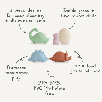 Mushie Brinquedos Banho Dinossauro 10+ Meses | Farmácia d'Arrábida