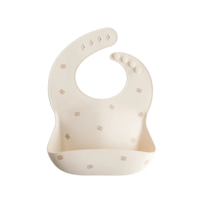 0840355801538 Mushie Babete Silicone +6Meses | Padrão Pretzel - Ajustável e Fácil de Limpar