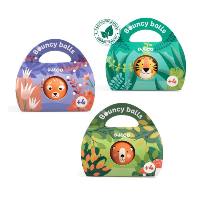 3070900001459 Djeco Bolas Saltitonas Sortidas Wild 4+ Anos | Borracha Natural Animais Selvagens