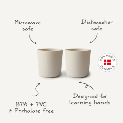 Mushie Copos para Refeições 225ml 6+ Meses Powder Blue | Farmácia d'Arrábida